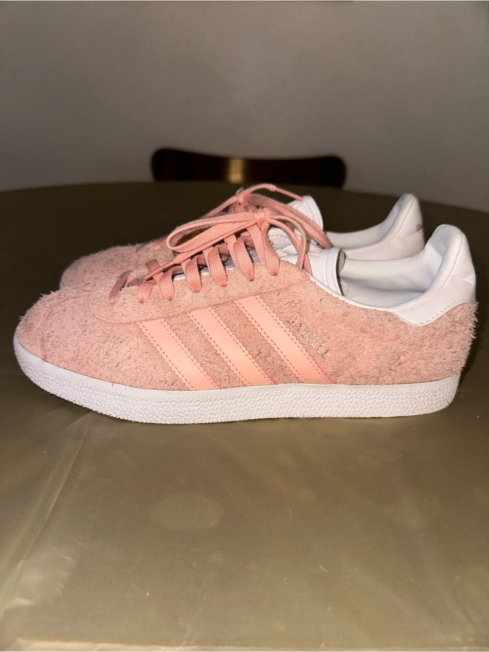 adidas Gazelle Women’s Pink Suede-Textured Sneakers
